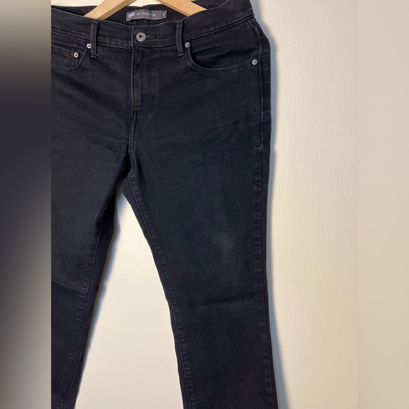 Levis 505 Womens Black Pants 6 Straight Leg Ankle Cropped Jeans Stretch Casual - Picture 5 of 17